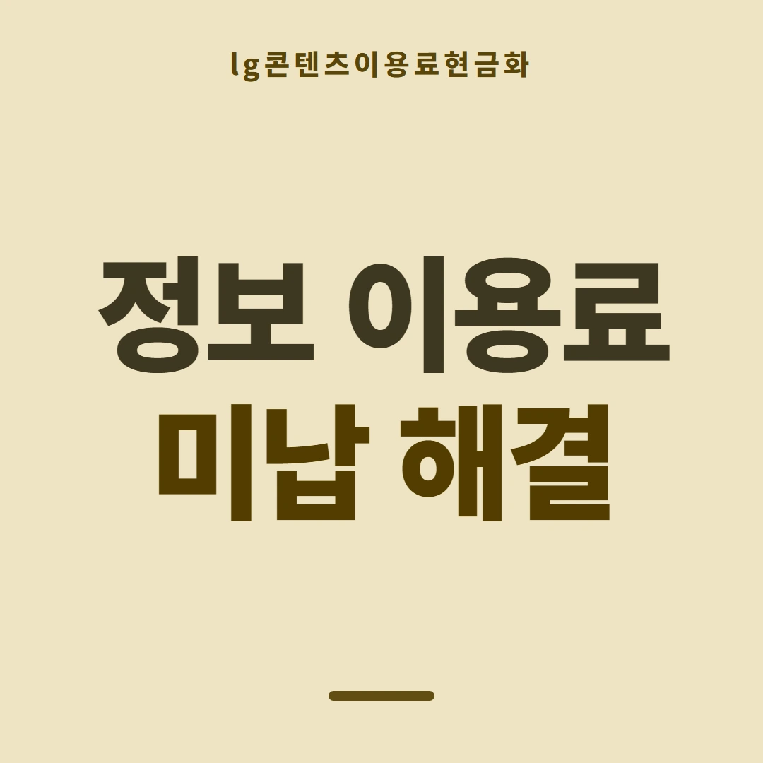 품티켓 LG 콘텐츠이용료 스토어마다 다른 길 안내 이미지